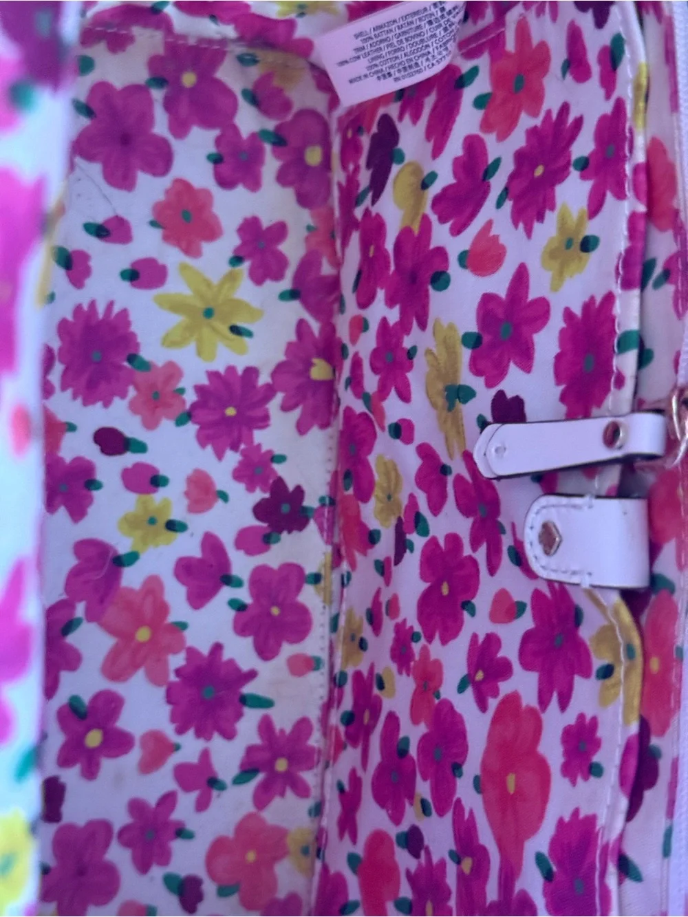Kate Spade Sam Wicker Medium Satchel Bag Basket Tote Floral Drawstring Pink